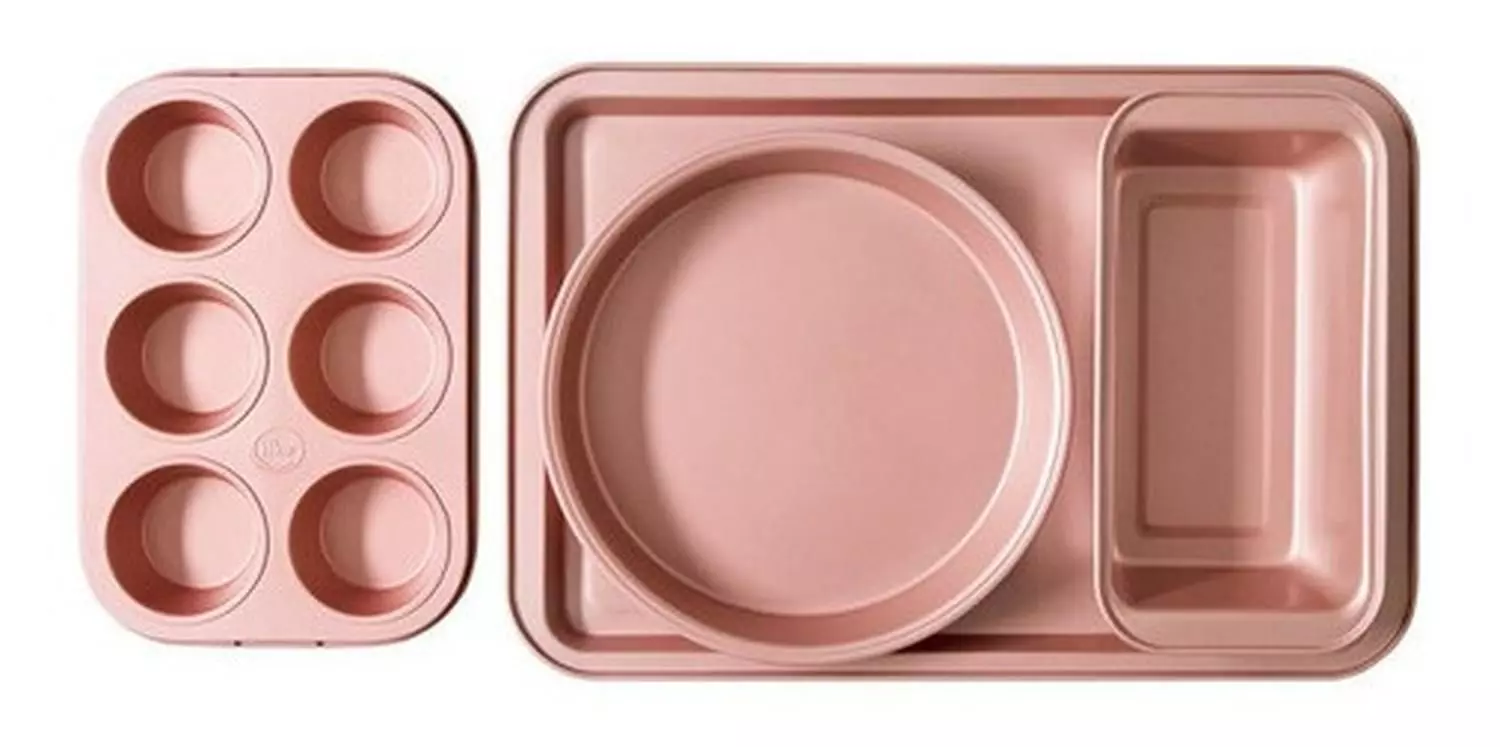 Set De 4 Moldes Antiadherente Silver Rose Gold Ilko-0