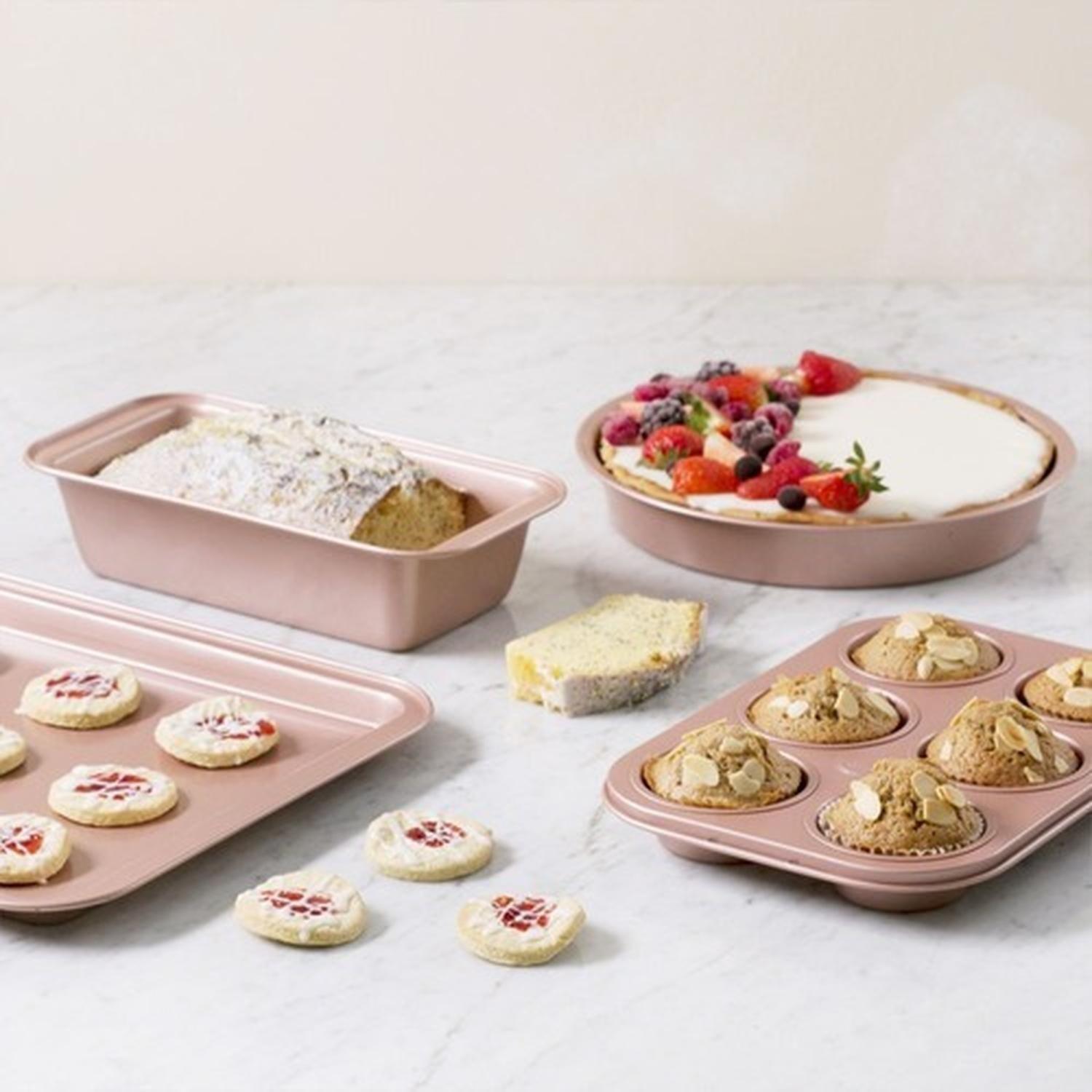 Set De 4 Moldes Antiadherente Silver Rose Gold Ilko-7