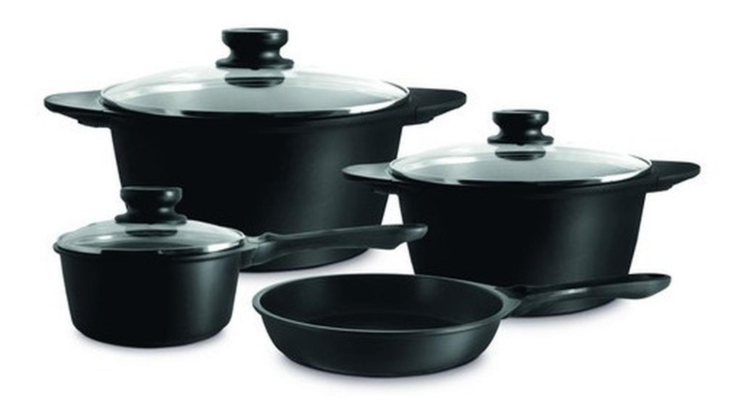 Batería De Cocina 7 Pzs Antiadherente Vulcano Ilko-0