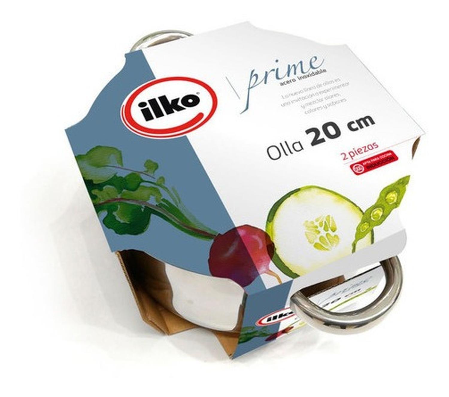 Olla 20 Cm Acero Inoxidable Prime Ilko-3