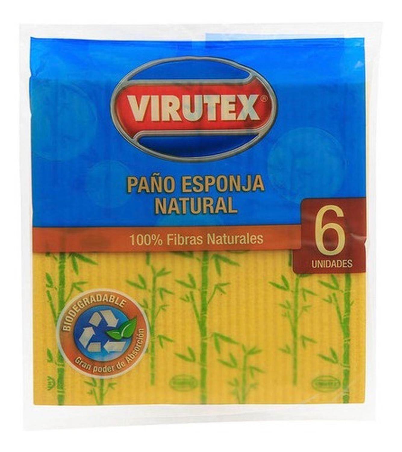 Paño Esponja Natural X6 Ultra Absorbente Virutex-2