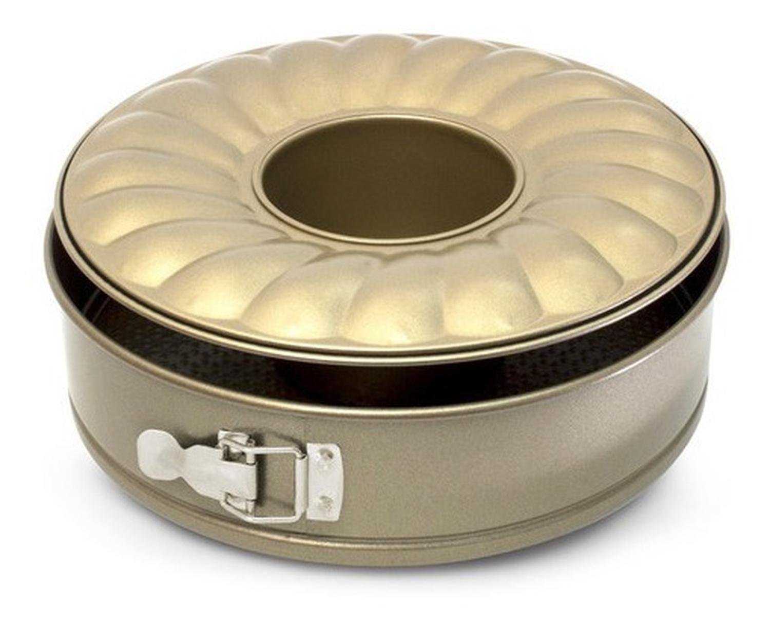 Molde Redondo Doble Fondo 26 Cm Antiadherente Gold Ilko-1