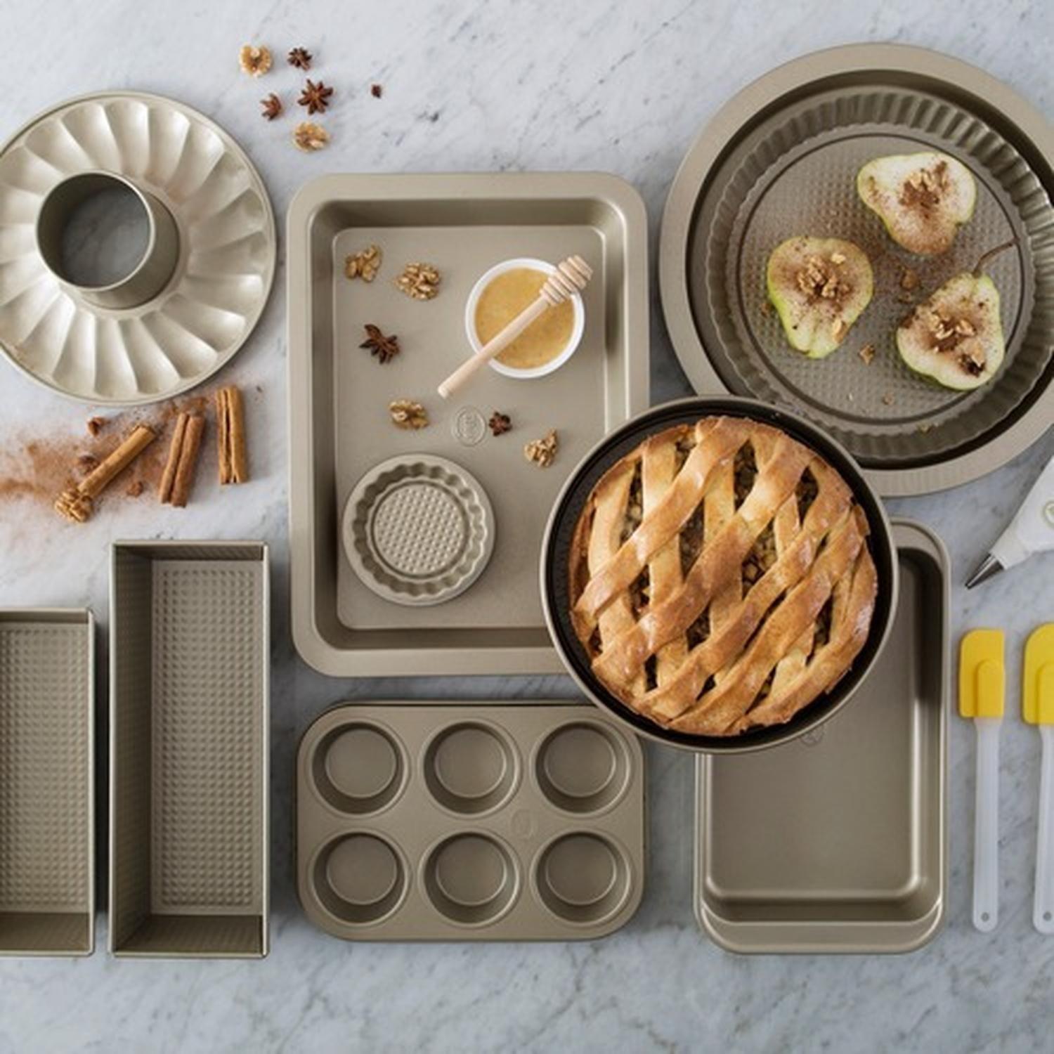 Molde Redondo Doble Fondo 26 Cm Antiadherente Gold Ilko-6