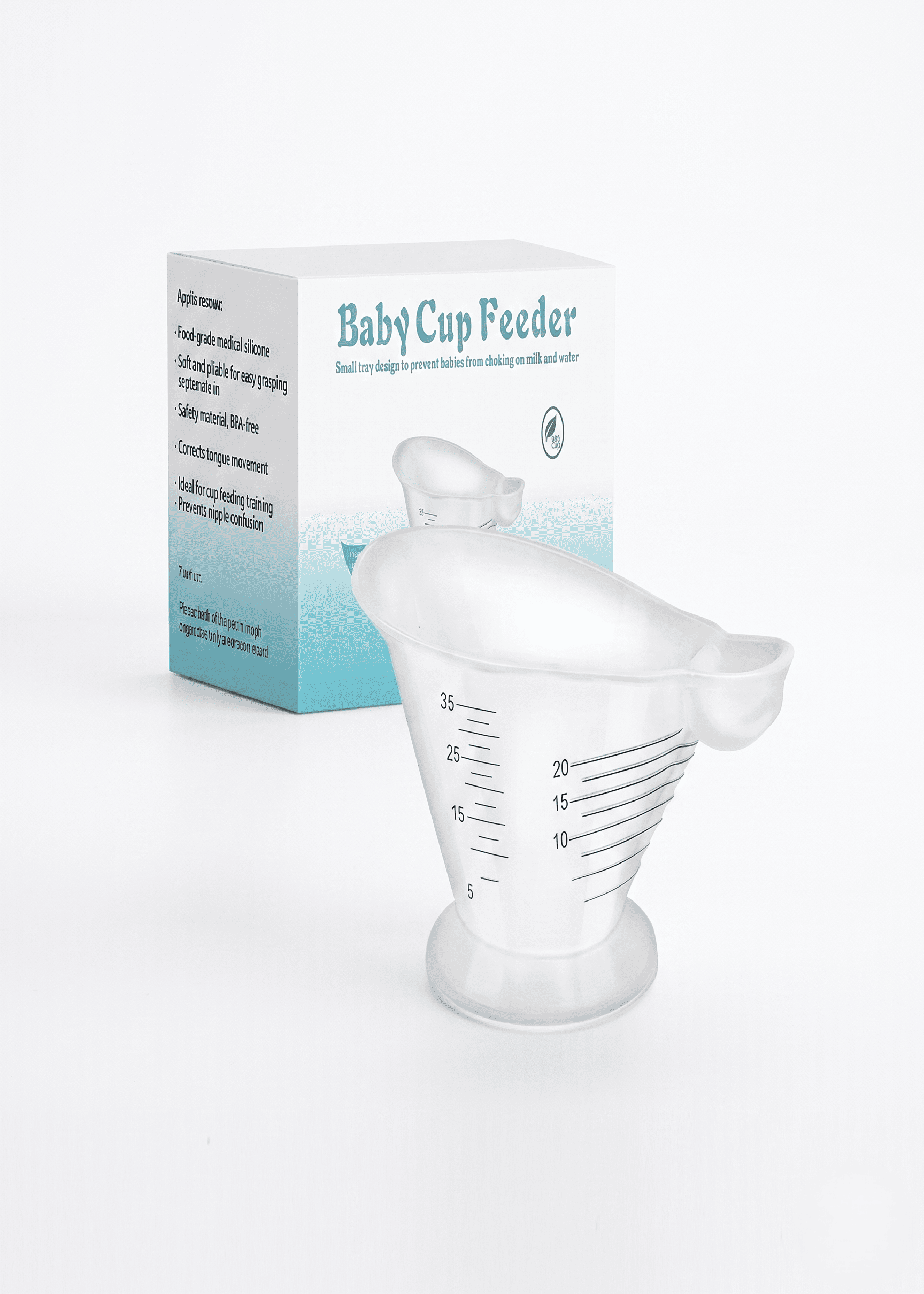 Vaso Alimentación Bebe Recien Nacido Silicona Medica 35ml-0