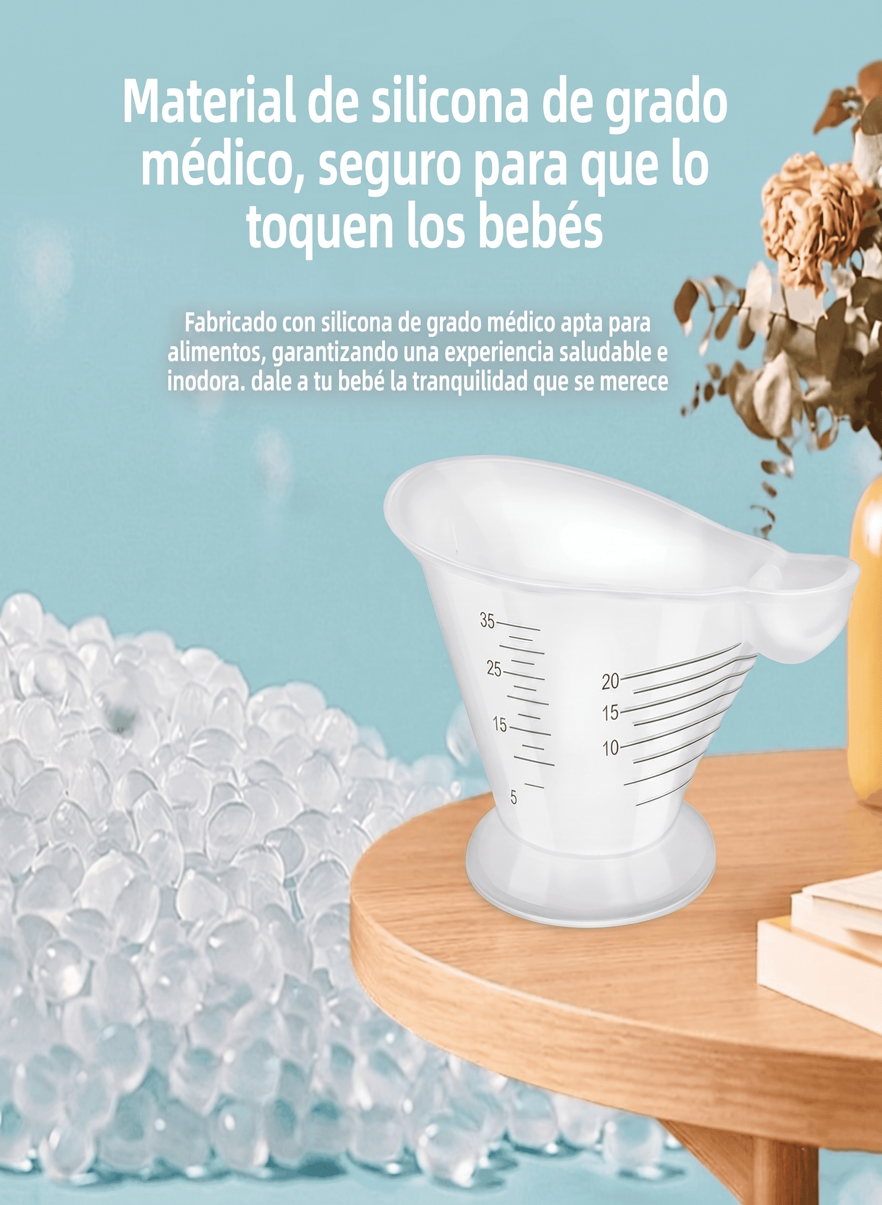 Vaso Alimentación Bebe Recien Nacido Silicona Medica 35ml-2