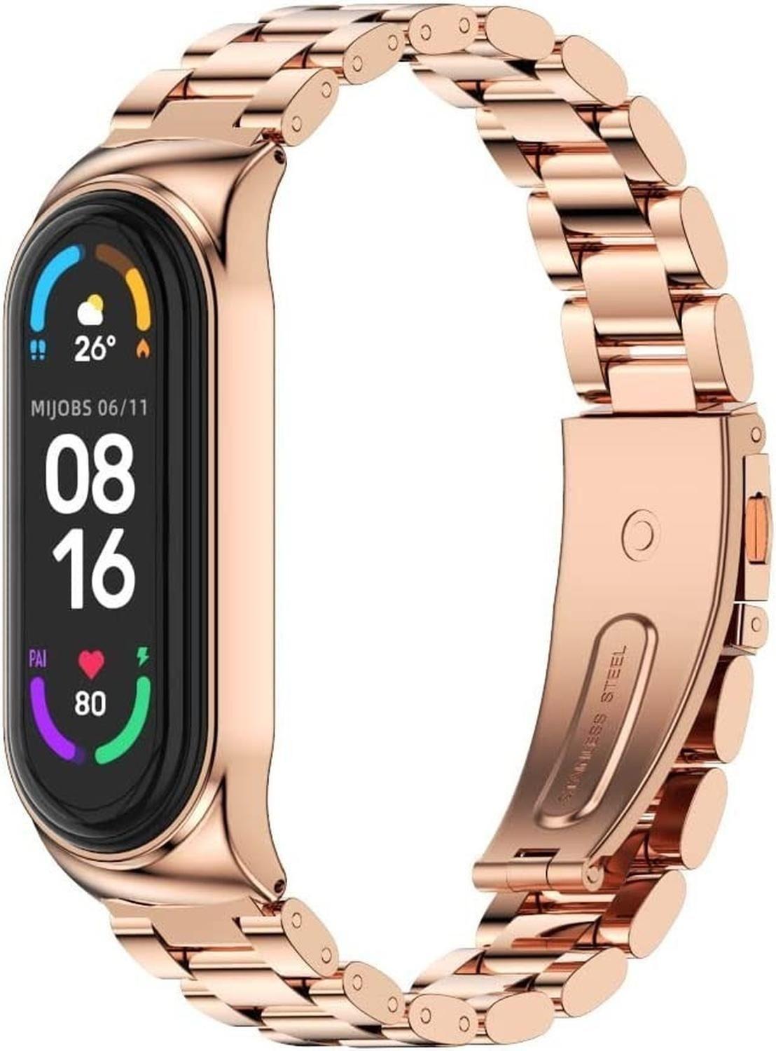 Correa Metálica De Acero Inox Para Xiaomi Mi Band 5/6-0