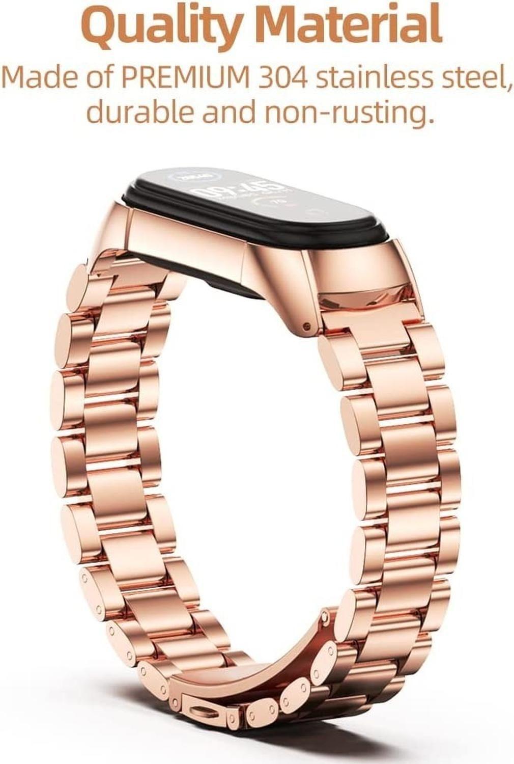 Correa Metálica De Acero Inox Para Xiaomi Mi Band 5/6-1