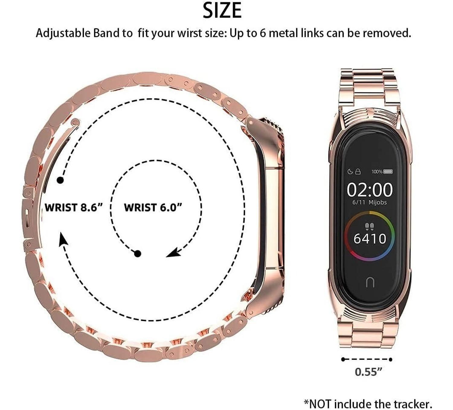 Correa Metálica De Acero Inox Para Xiaomi Mi Band 5/6-4