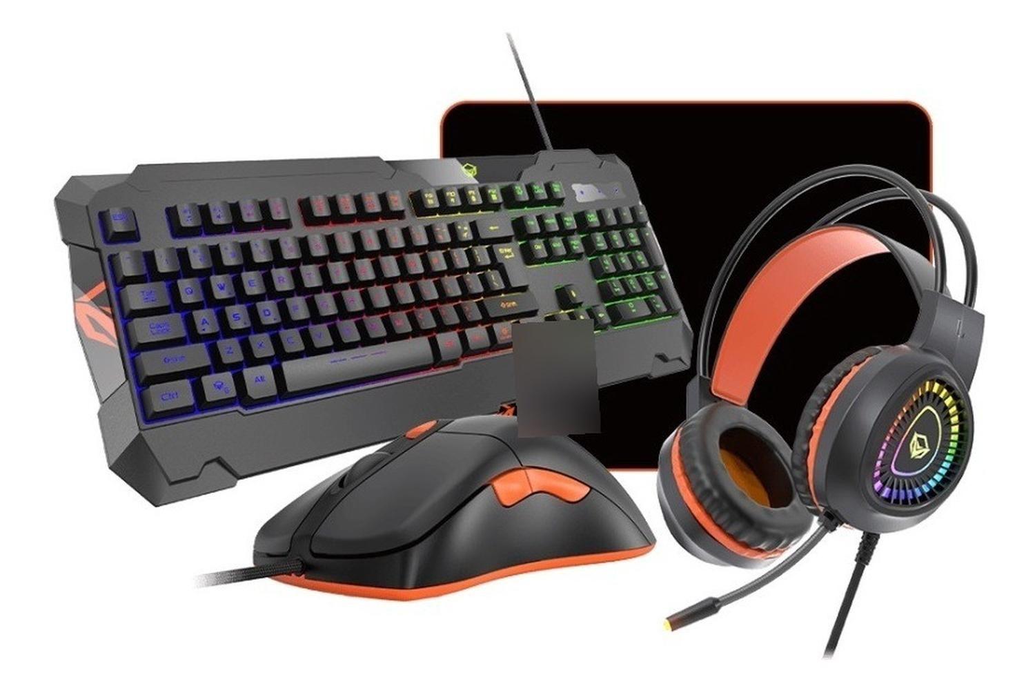 Kit Set Gamer Teclado Mouse Audifonos, Y Mousepad Meetion-0
