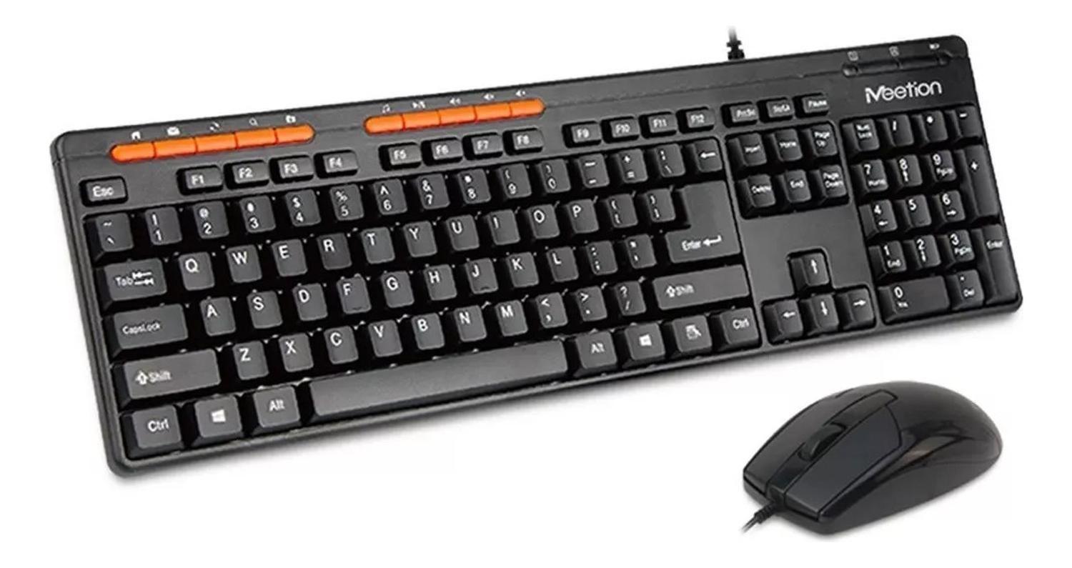 Kit Set Teclado Mouse Mousepad Parlantes Meetion Oficina-1