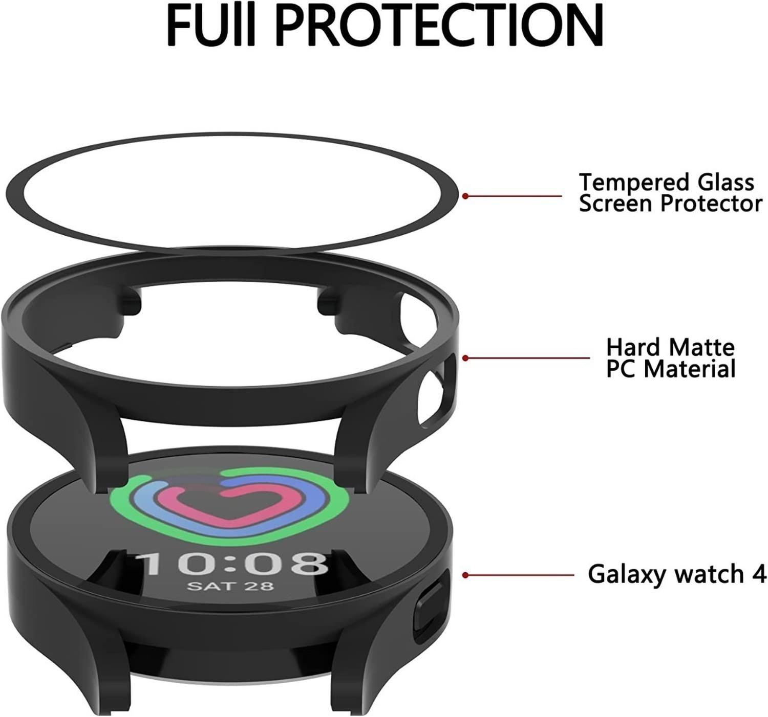 Protector Carcasa + Vidrio Samsung Galaxy Watch 4y 5 40/44mm-1