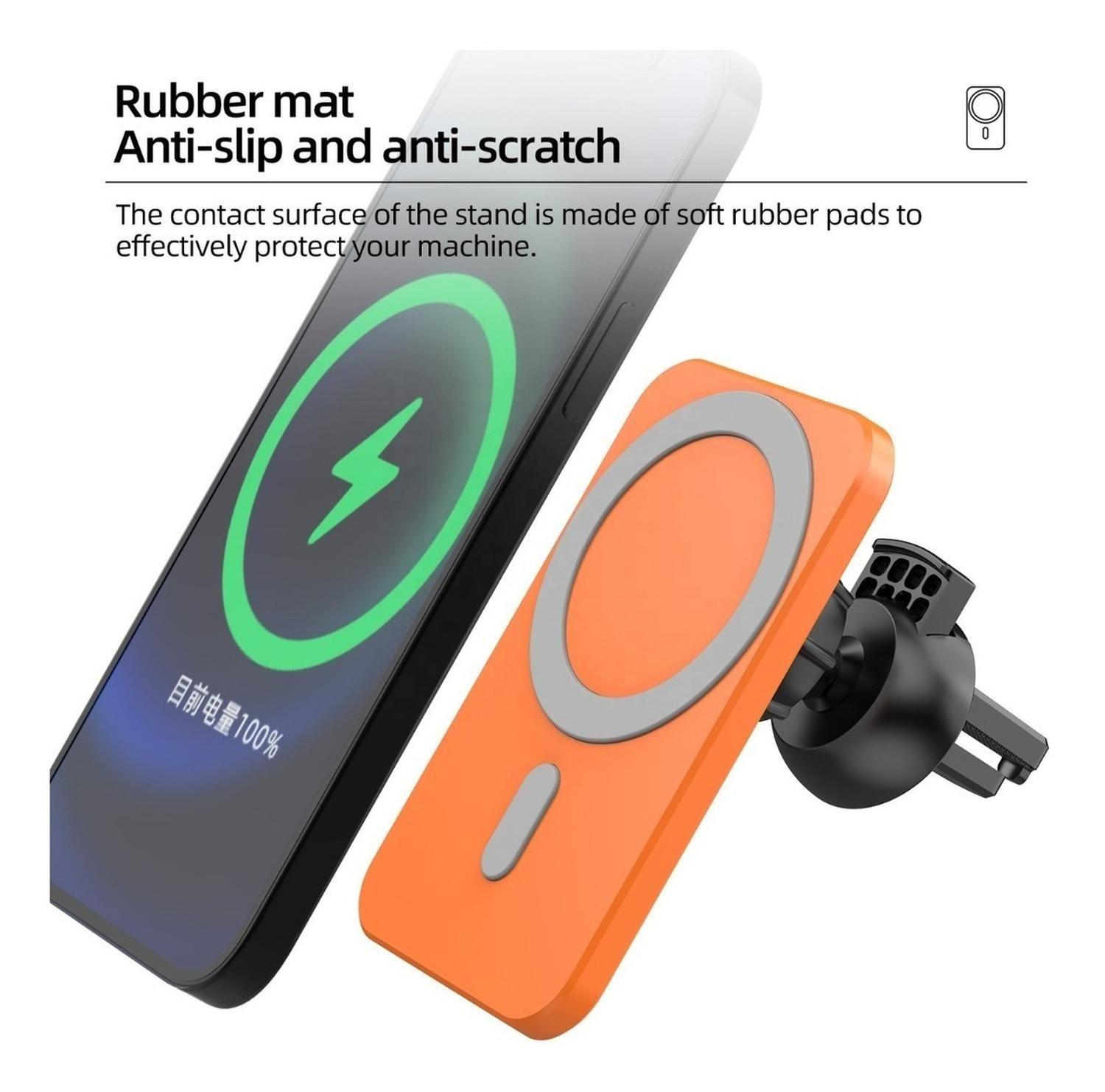 Soporte Celular Auto Para iPhone 12/13 Cargador Inalámbrico-3