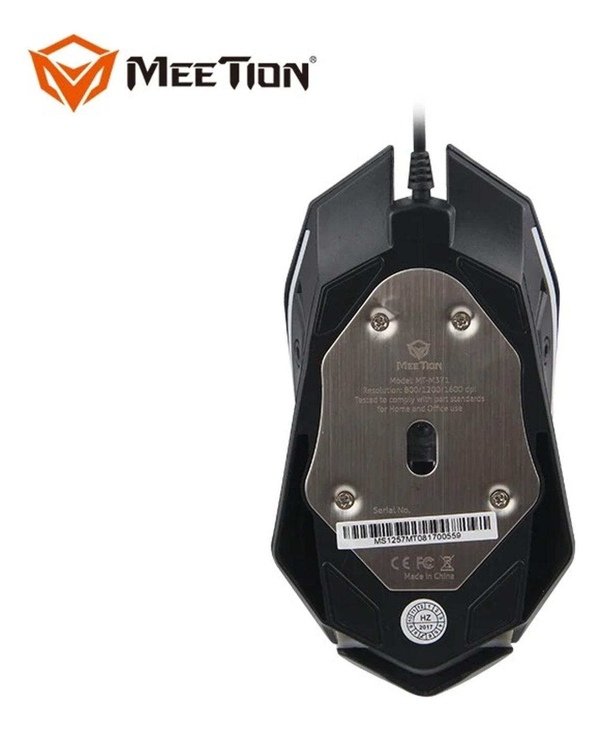 Mouse Gamer Meetion M371 Windows Optico Rgb Color Negro-2