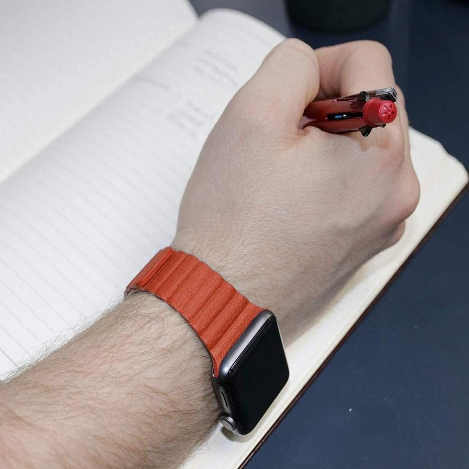 Correa De Cuero Magnética Para Apple Watch Todos Los Modelos-1