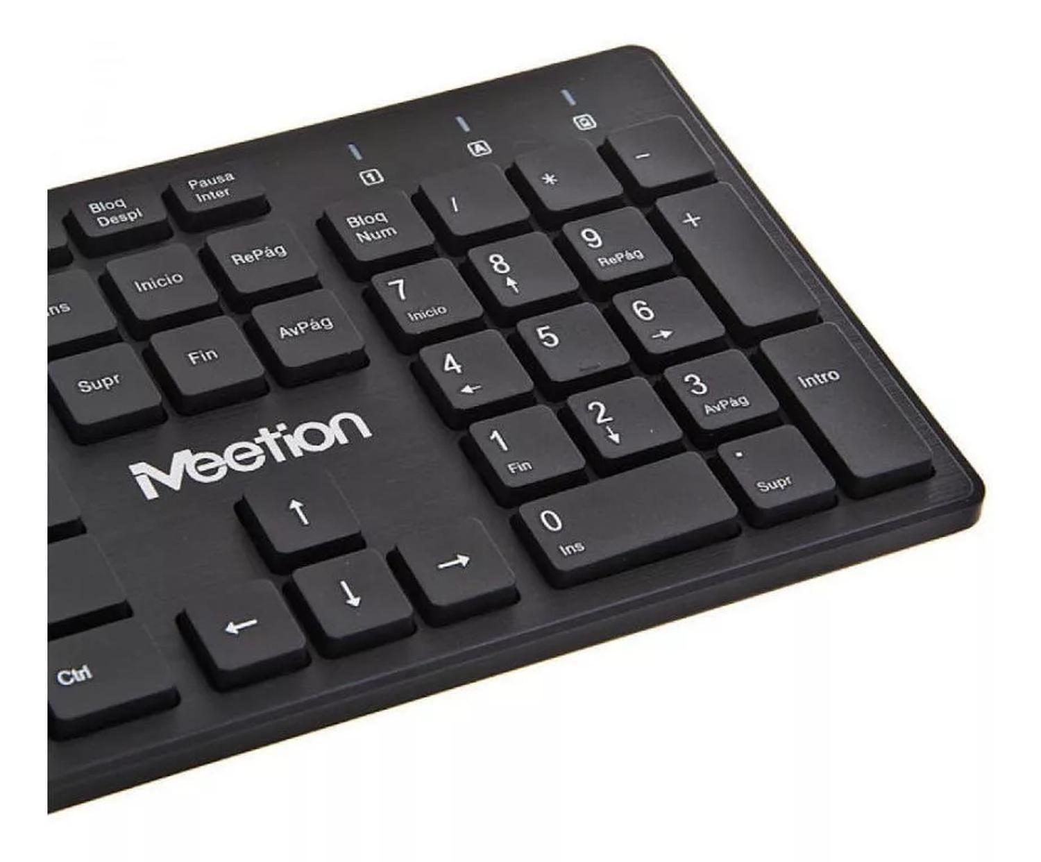 Teclado Inalámbrico Meetion Wk841 Chocolate Español Usb-1