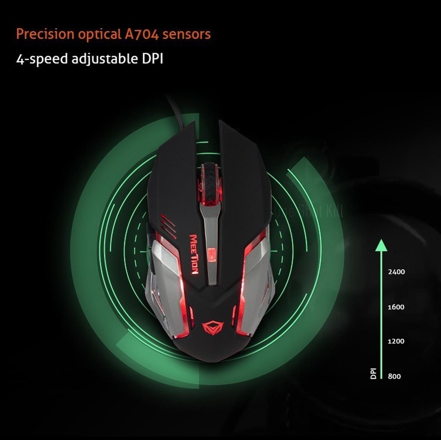Mouse Gamer Meetion M915 Mt-m915 Black Mouse Óptico-3