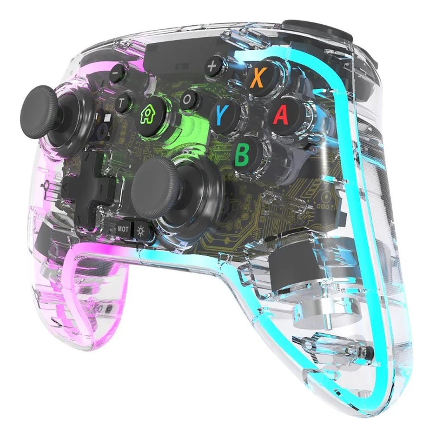 Control Compatible Switch Inalámbrico Transparente Joystick-2