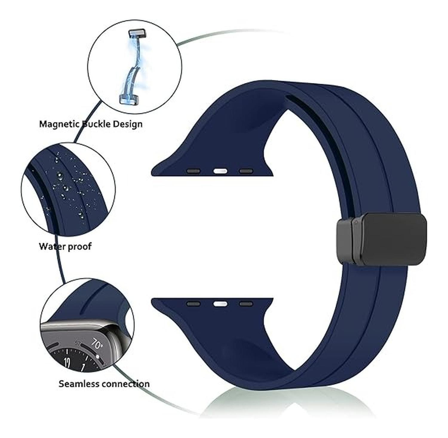 Correa Silicona Magnética Para Apple Watch Todos Los Modelos-2