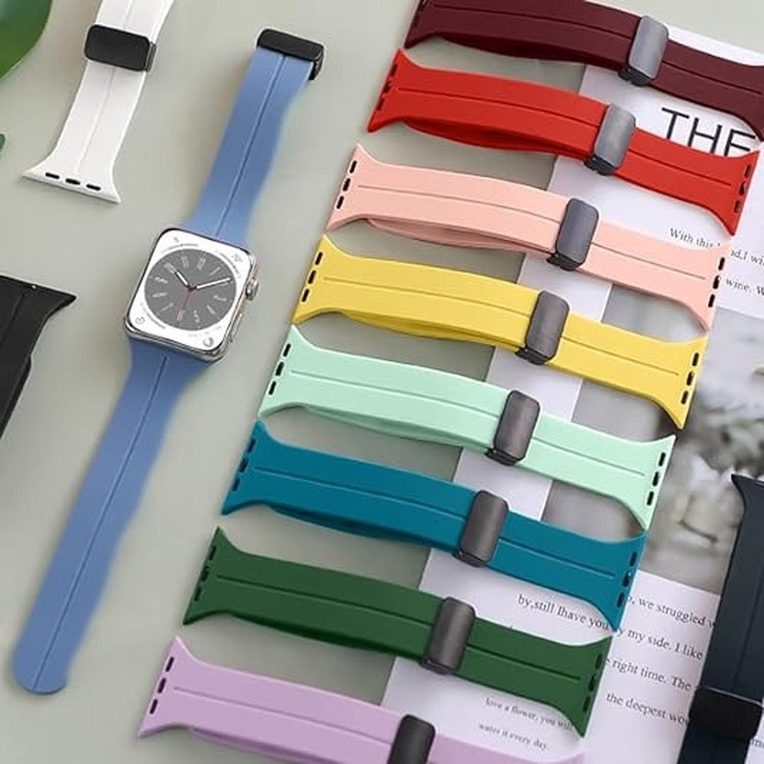 Correa Silicona Magnética Para Apple Watch Todos Los Modelos-3