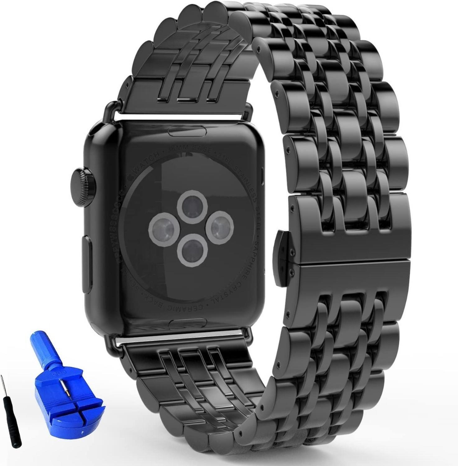 Correa Para Apple Watch Metálica Acero Inoxidable +ajustador-0