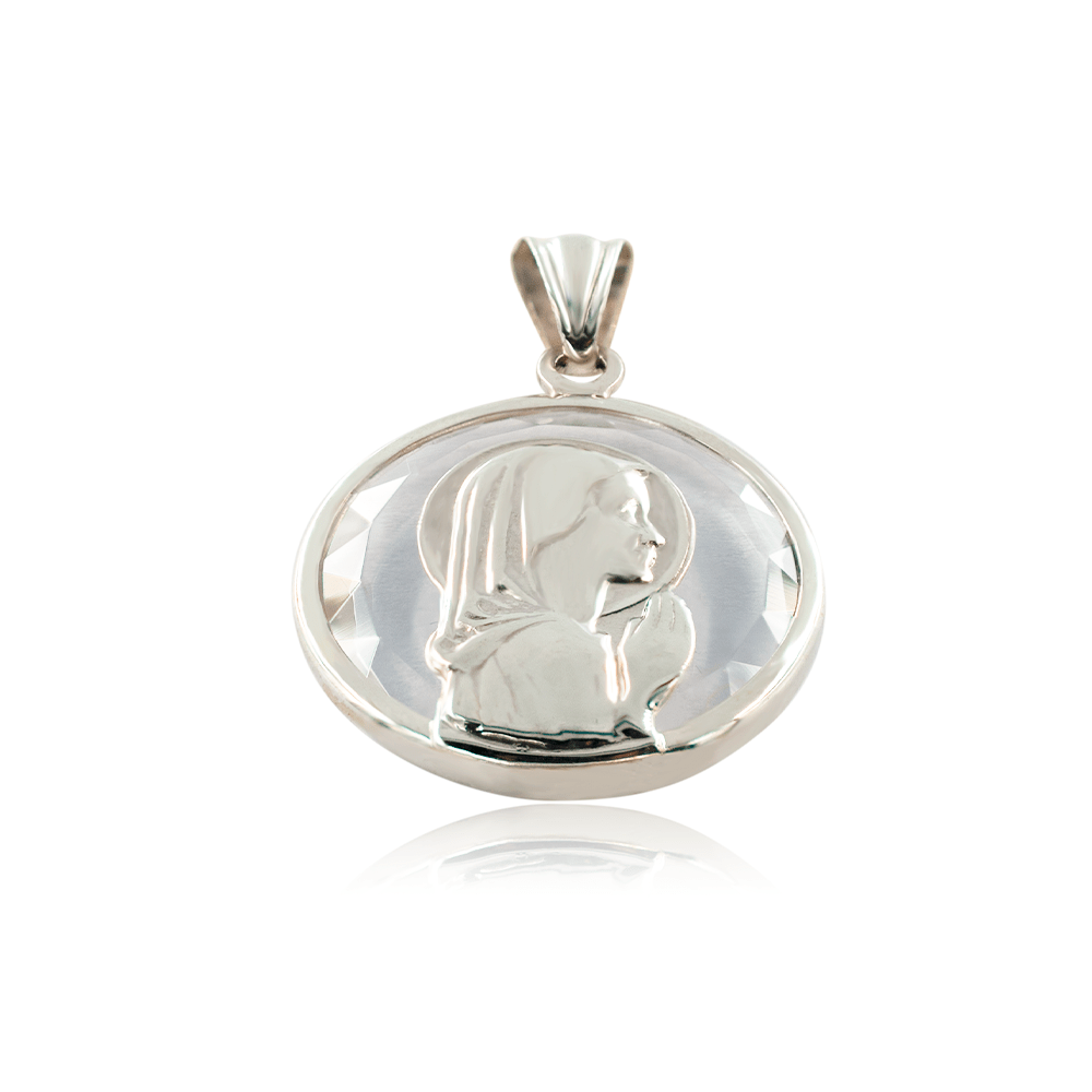Medalla Virgen Cristal 20mm-2