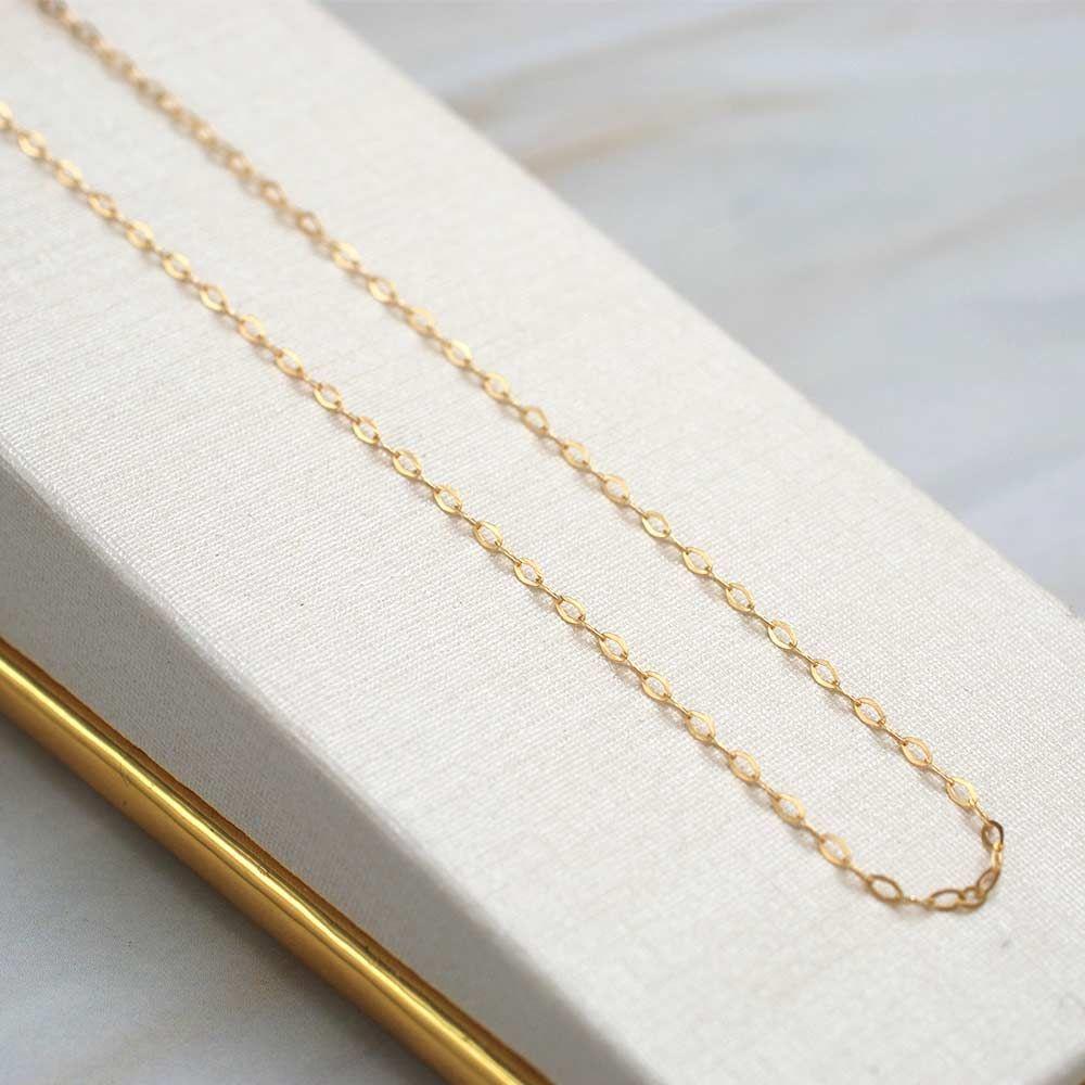 Cadena Espejo 40cm Oro 18k -3