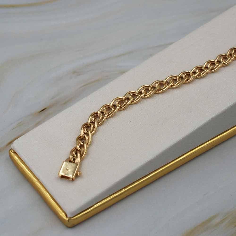Pulsera Grumet Doble Oro 18k-1