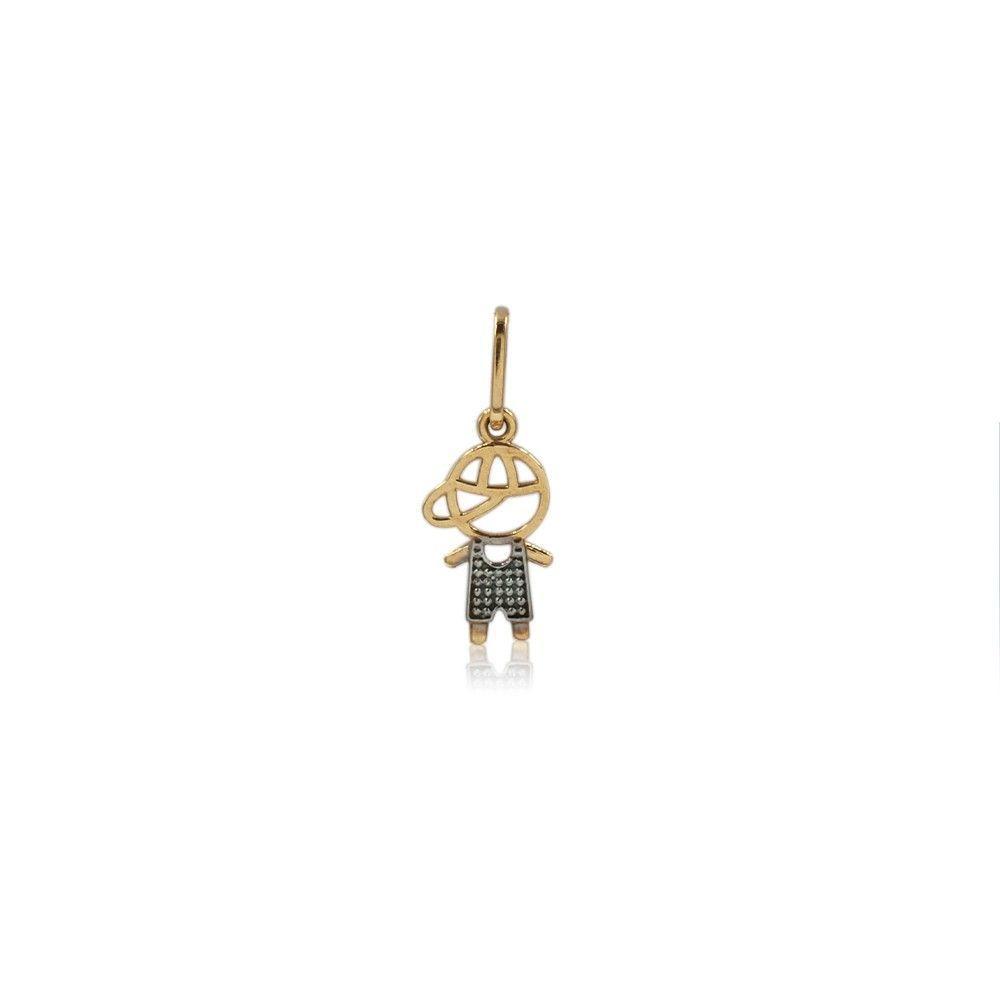 Colgante Niño de Oro Amarillo 18k con Oro Blanco 18k-0