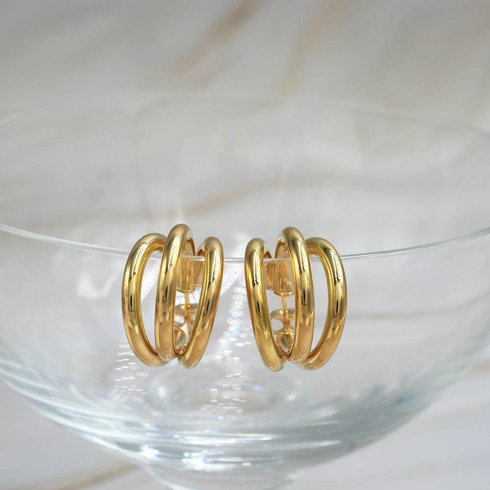 Aro Argolla Amelie 21mm Oro 18k -2