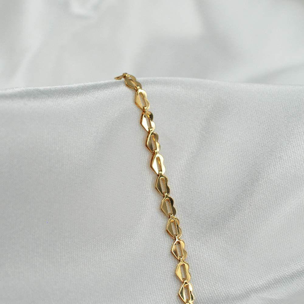 Pulsera Corazones Oro 18k-3