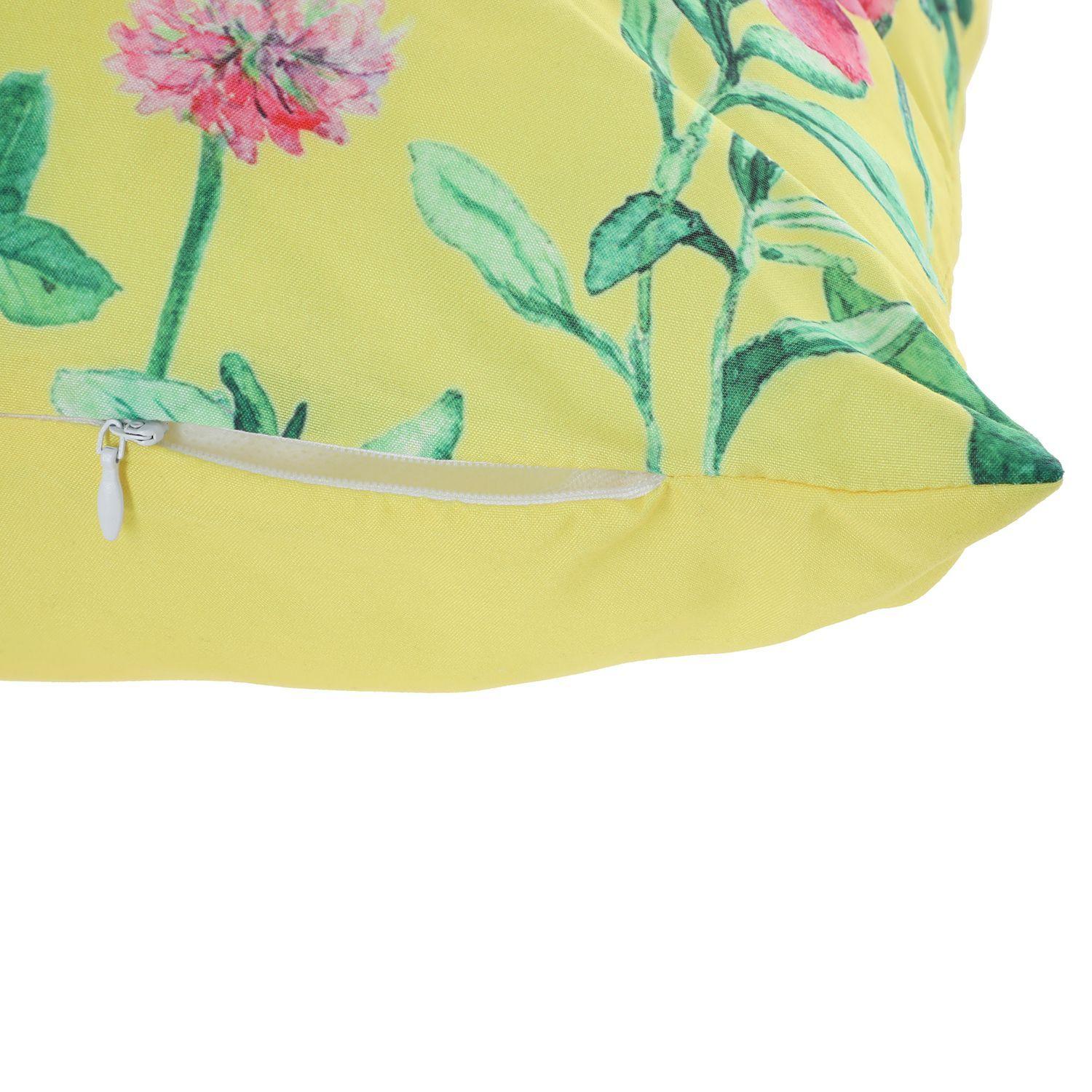 Cojin  Mas Funda Decorativa Bucolicos Pajaros Fondo Amarillo 45x45 cm-2