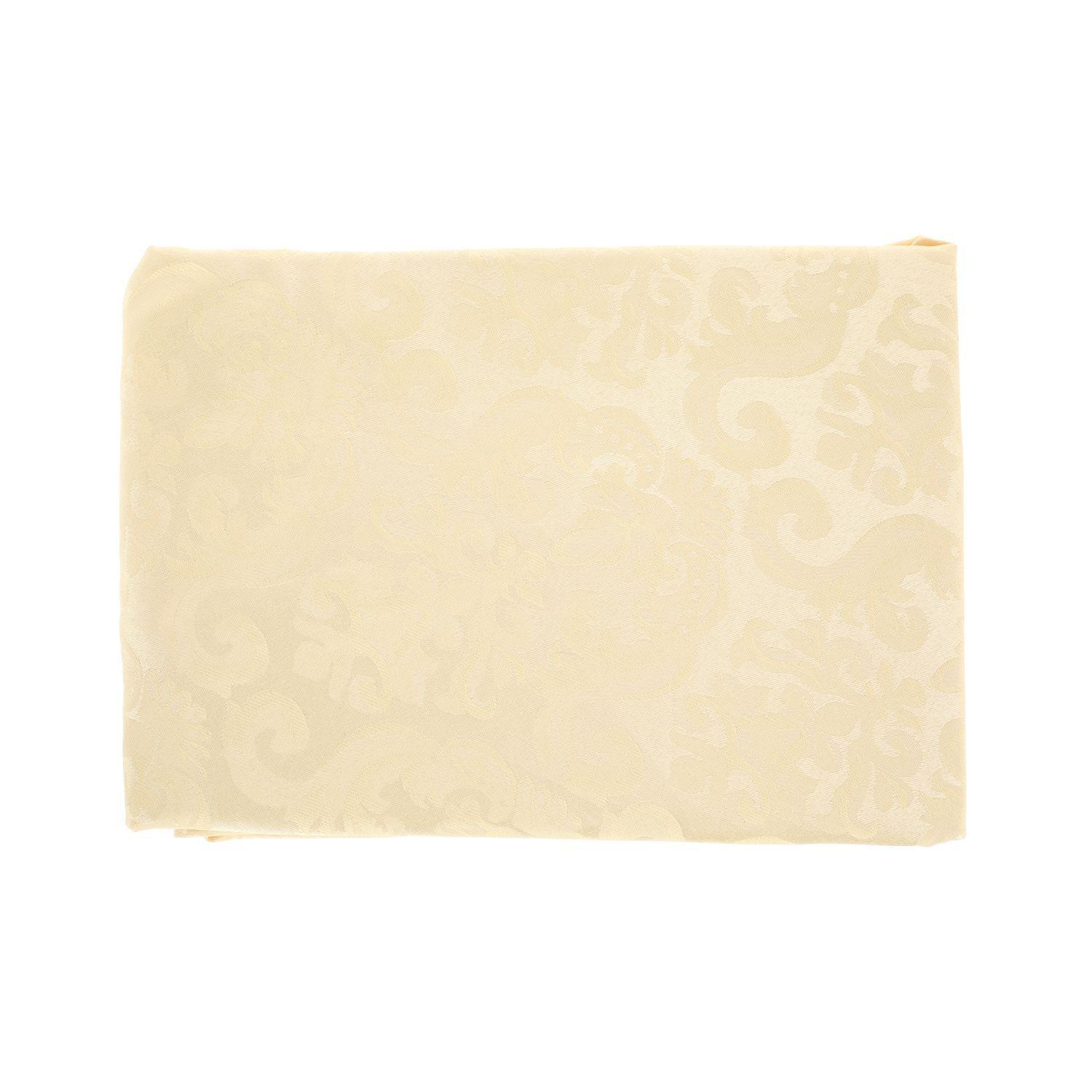 Mantel  Redondo Flor De Lis Crema 180x180 cm-2