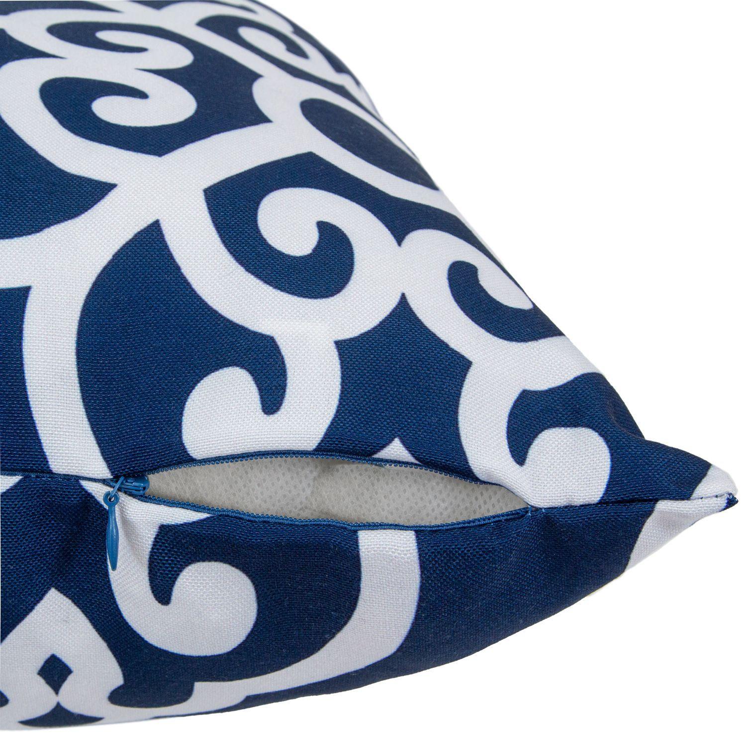 Cojin Mas Funda Decorativa Palais Azul 45x45 Cm-2