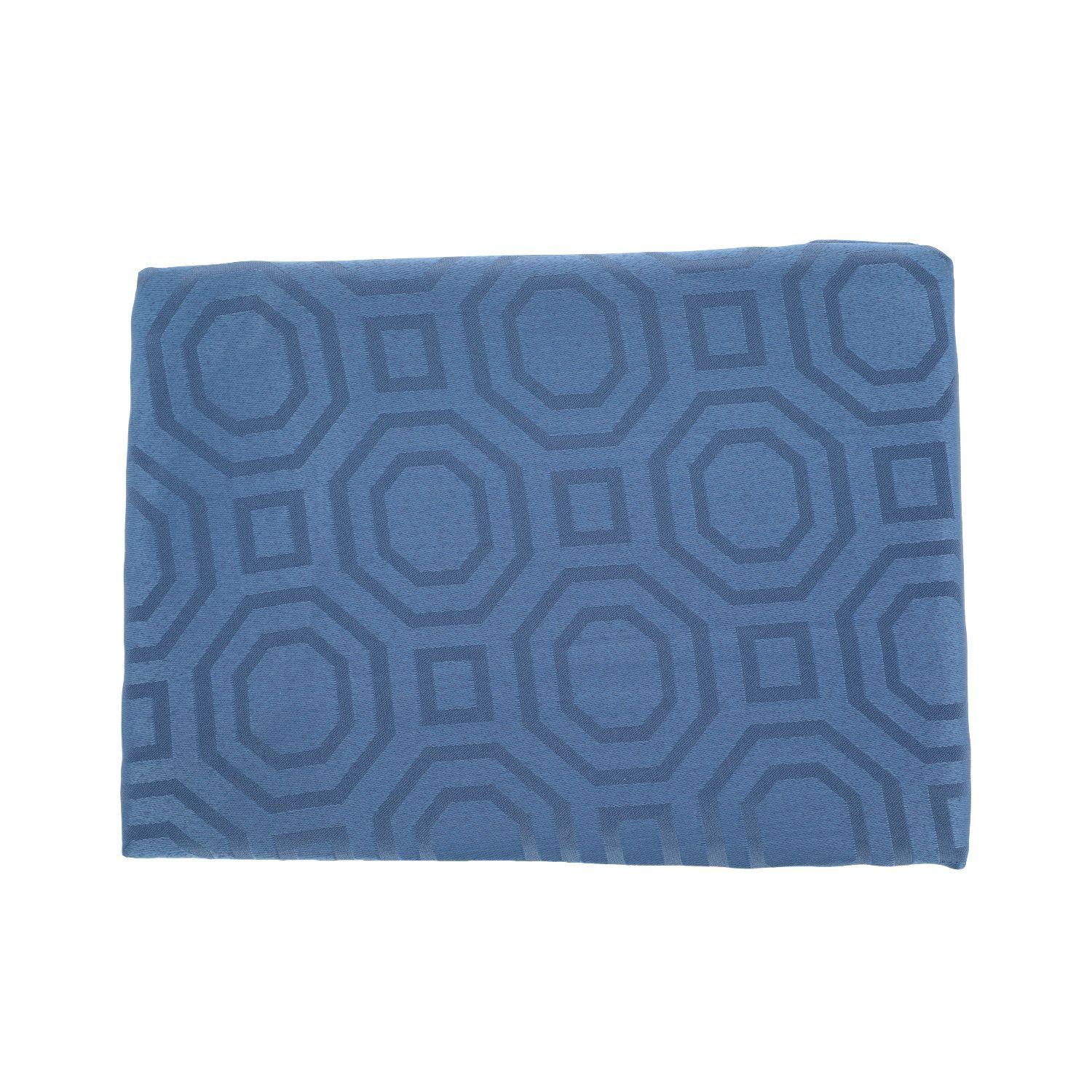 Mantel Cuadrado Geometrico Azul Electrico 150x150 cm-2