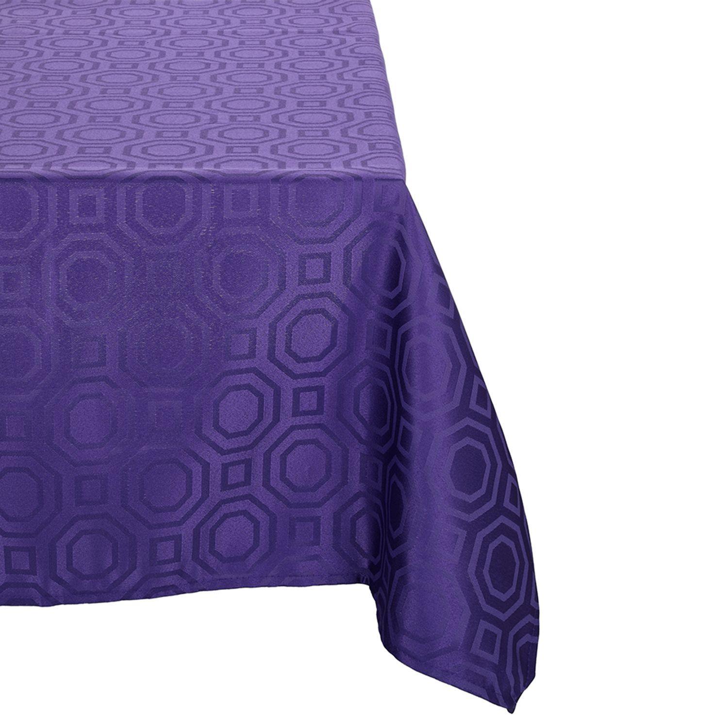 Mantel Cuadrado Geometrico Morado 150x150 cm-0