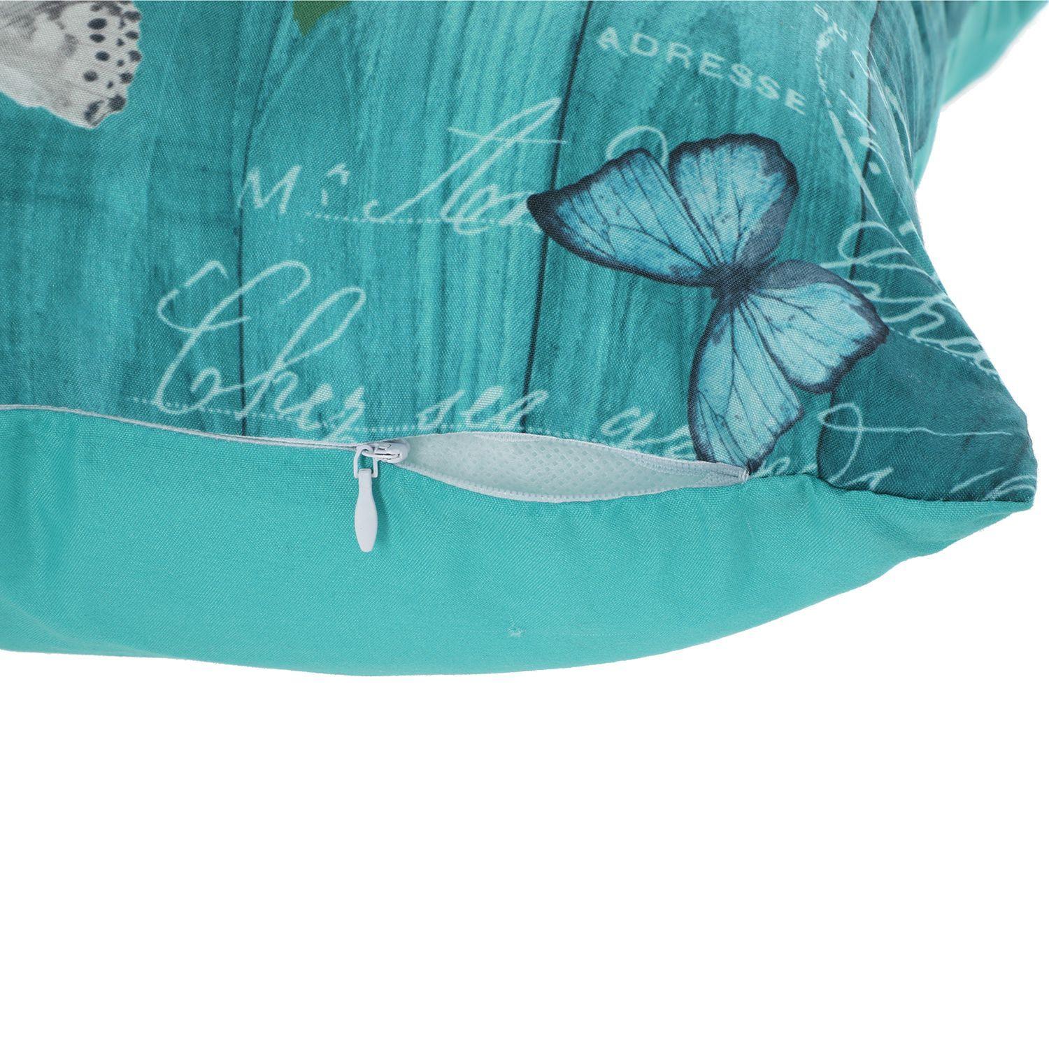 Cojin Mas Funda Decorativa Bucolicos  Pajaros Fondo Verde 45x45 cm-2