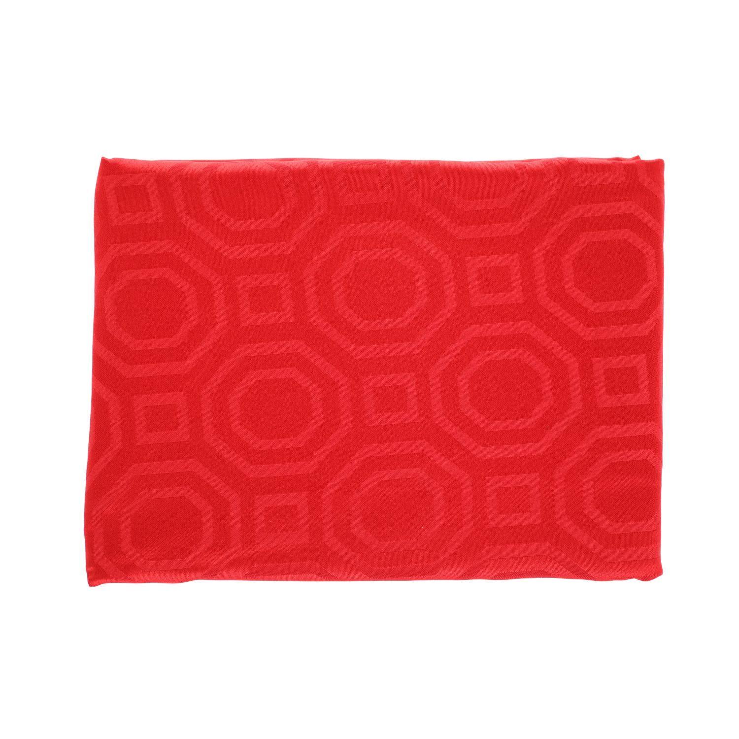 Mantel Redondo Geometrico Rojo-2