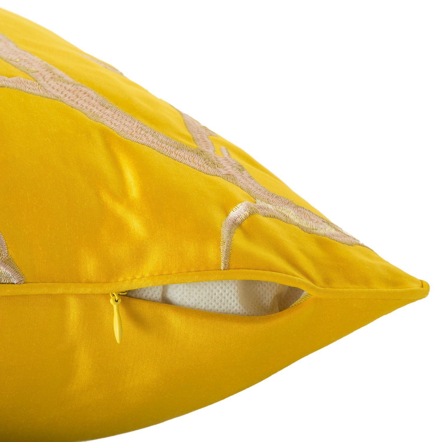 Cojin Mas Funda Decorativa Versalles En Amarillo  45x45 Cm-2