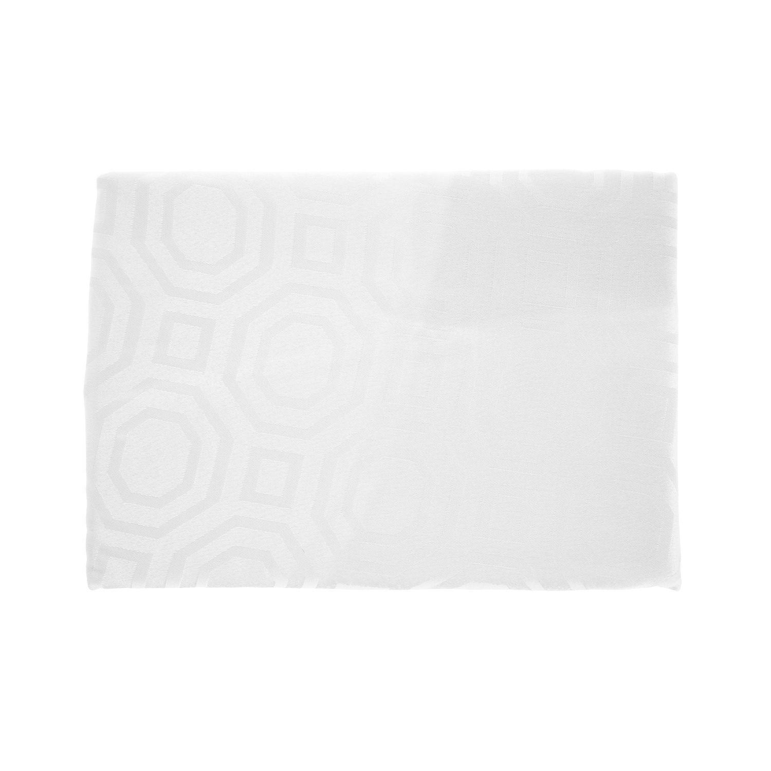 Mantel Cuadrado Geometrico Blanco 150X150 cm-2