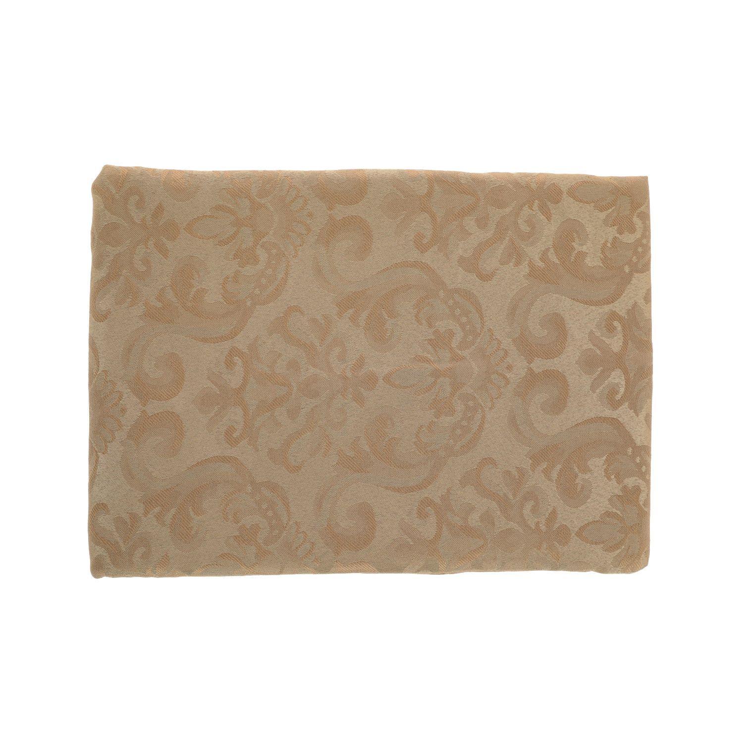 Mantel Cuadrado Flor De Lis Cafe 150x150 cm-2