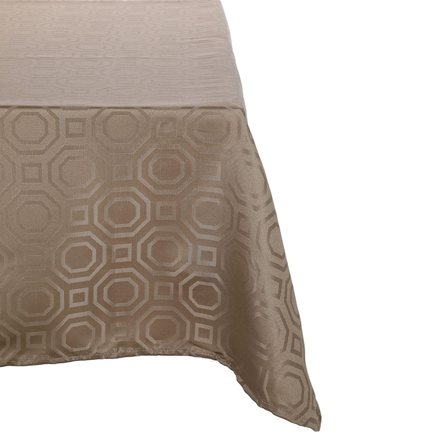Mantel Cuadrado Geometrico Cafè 150x150 cm-0
