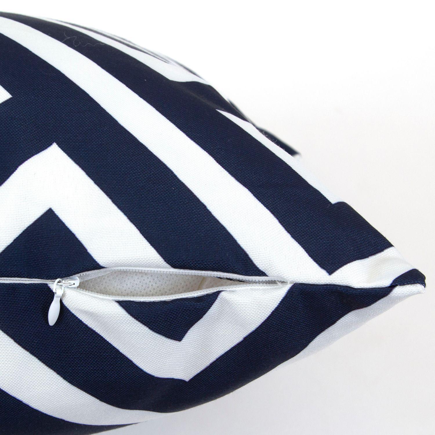 Cojin  Mas Funda Decorativa Geometrico Azul 45x45 Cm-2