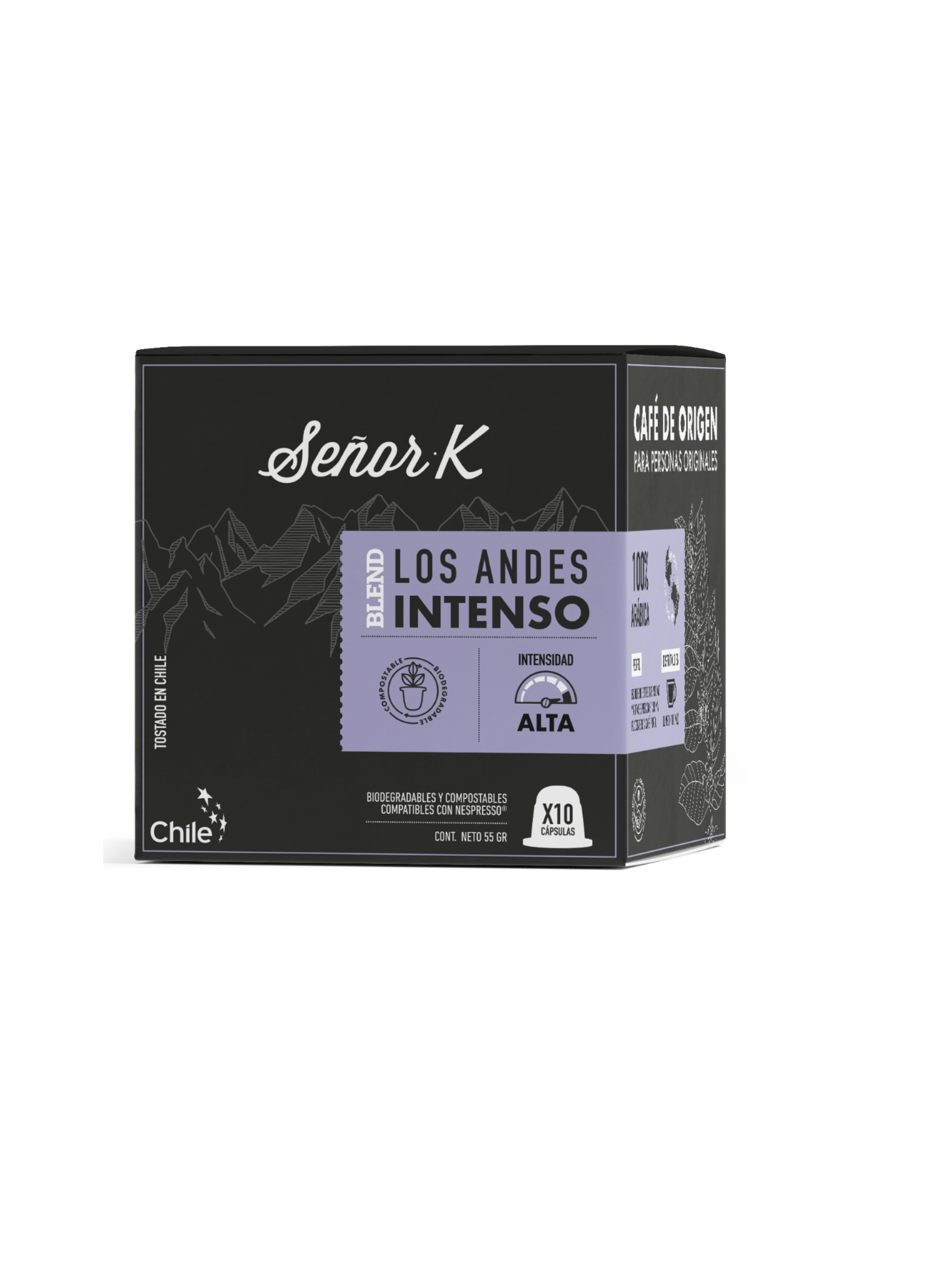 Cápsulas Espresso Tueste Intenso Señor K Andes 10 Unidades-1