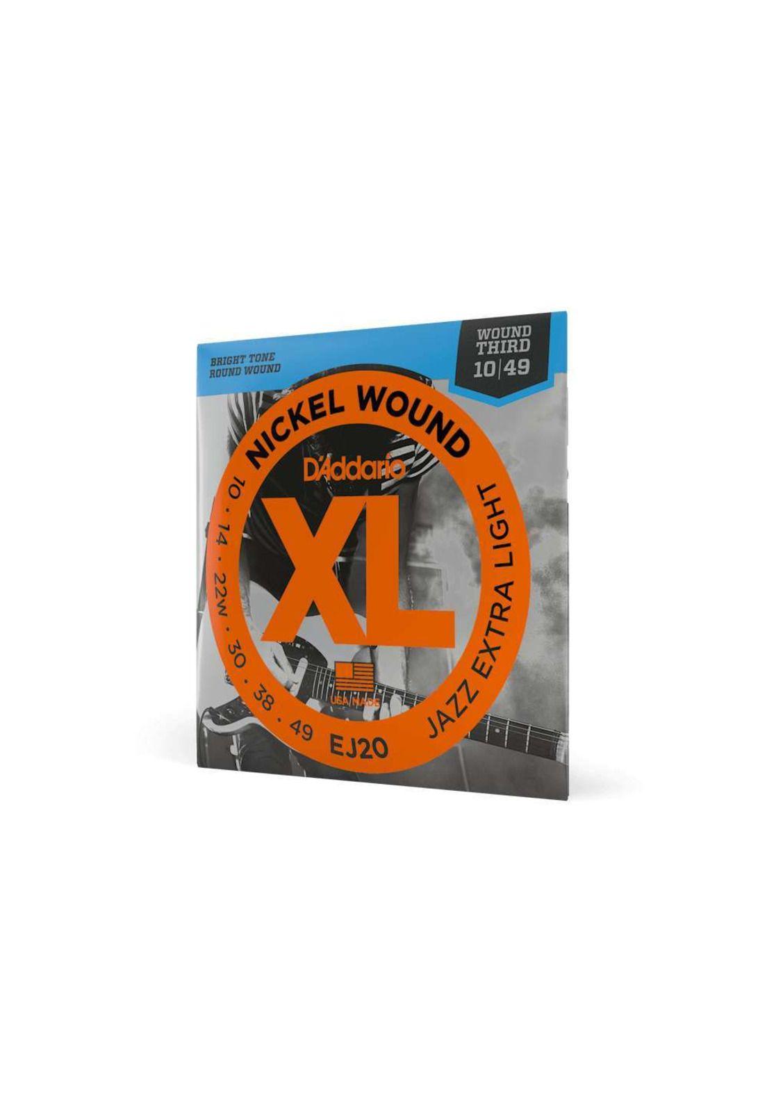 Cuerdas para guitarra eléctrica Jazz Daddario 10-49 EJ20-3
