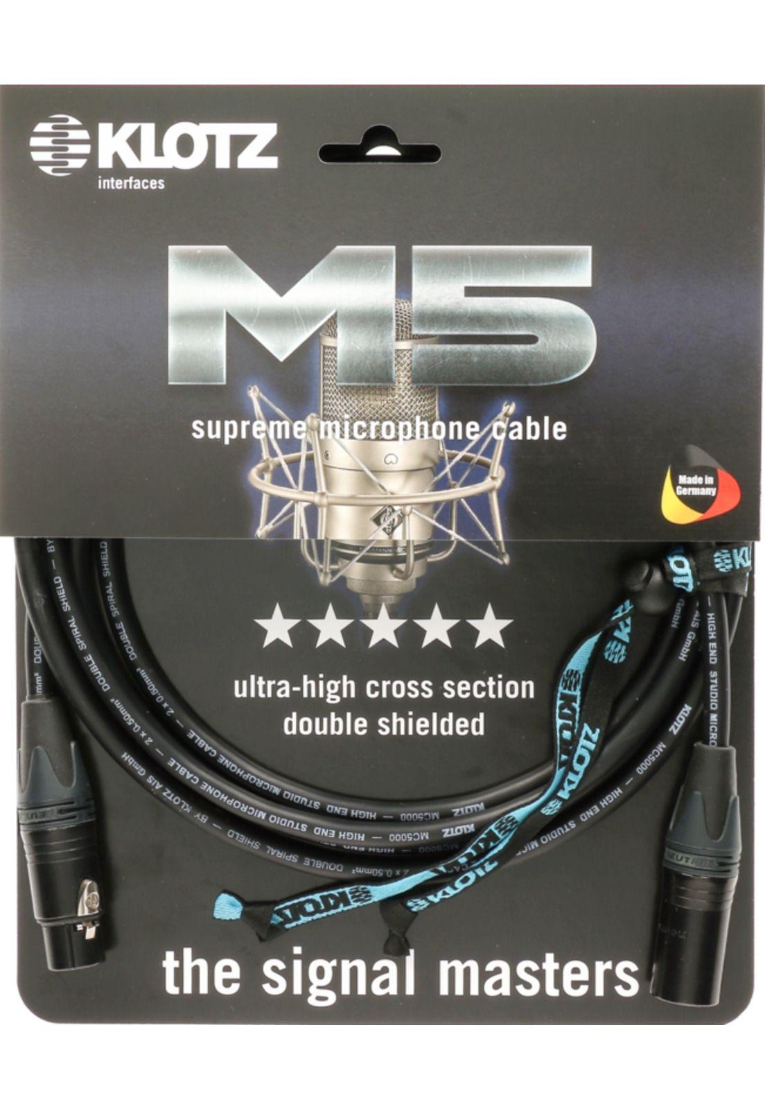 Cable de micrófono Klotz XLR M5FM06 6 mts - color negro-3