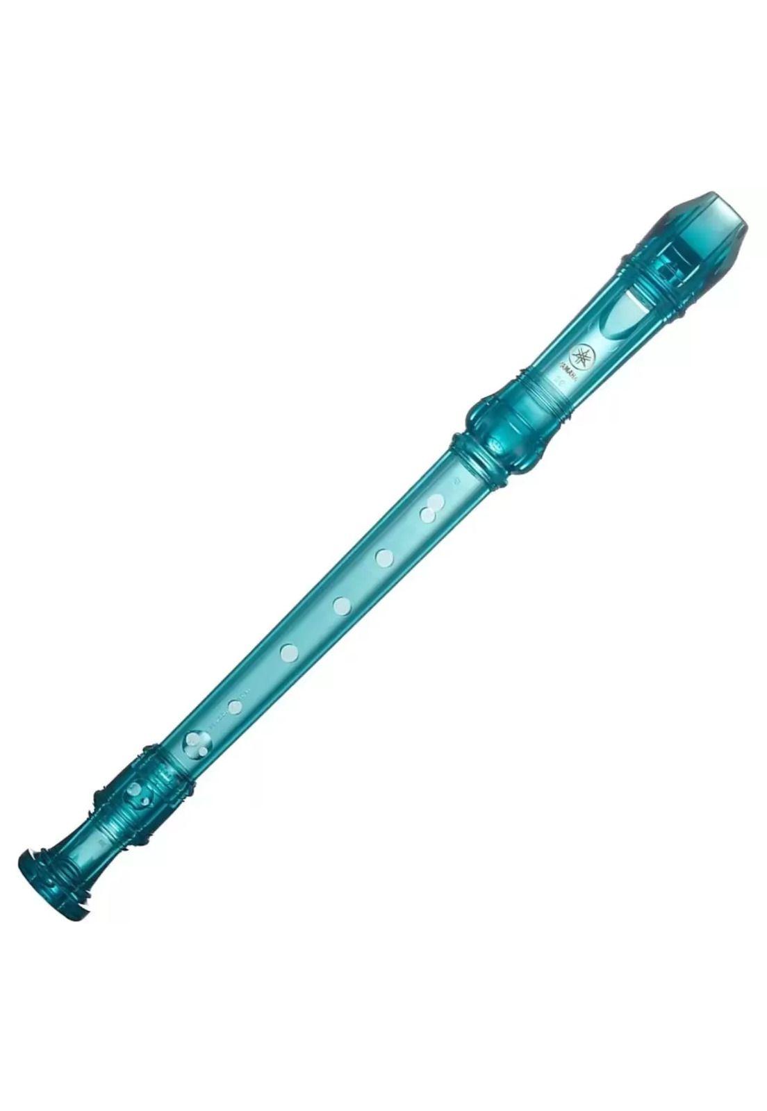 Flauta dulce soprano Yamaha azul con digitación alemana-0