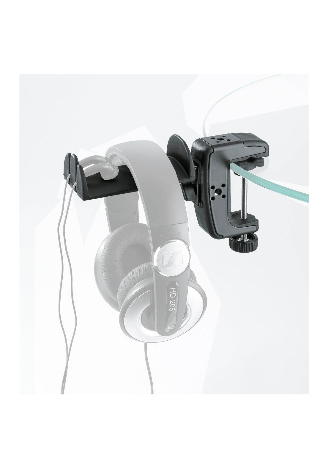 Soporte para auriculares con abrazadera de mesa K&M 16085-1