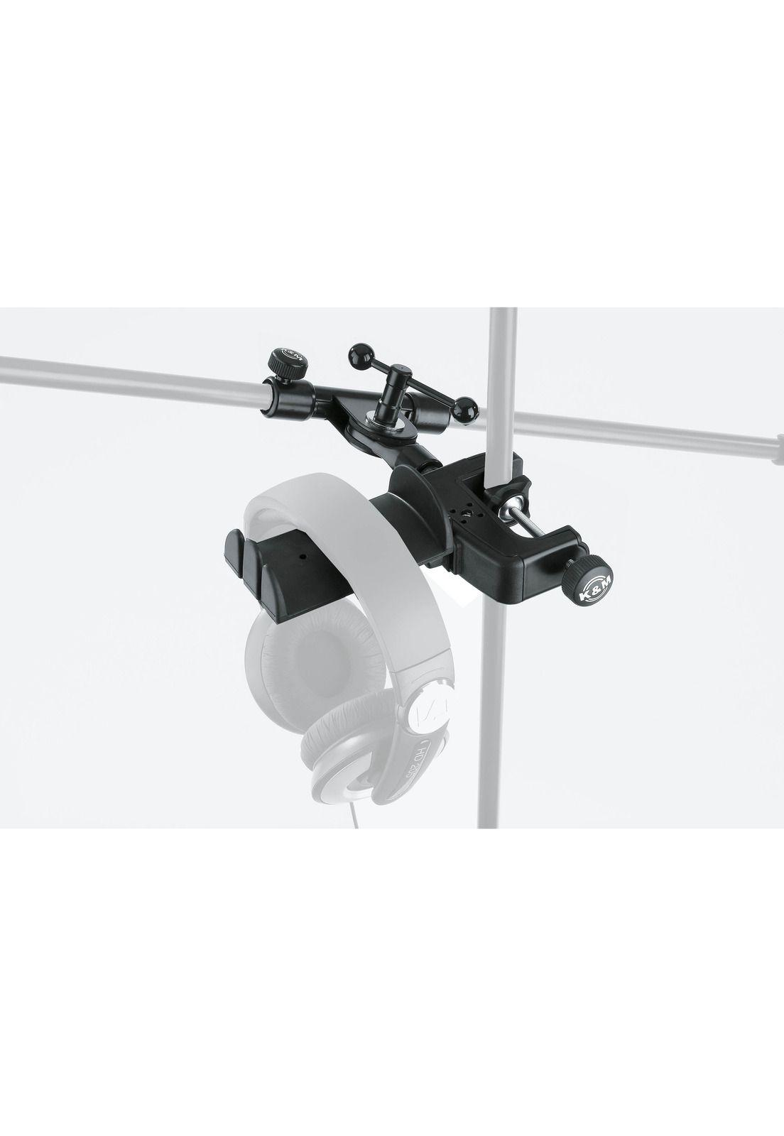 Soporte para auriculares con abrazadera de mesa K&M 16085-3