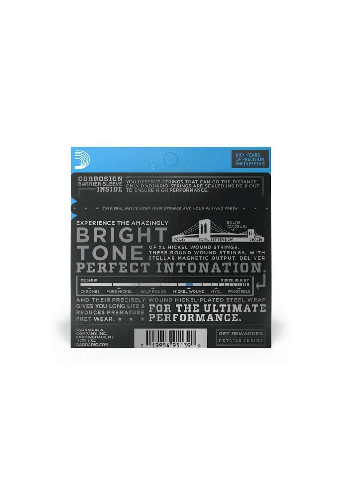 Cuerdas para guitarra eléctrica Daddario 11-52 EXL116-1