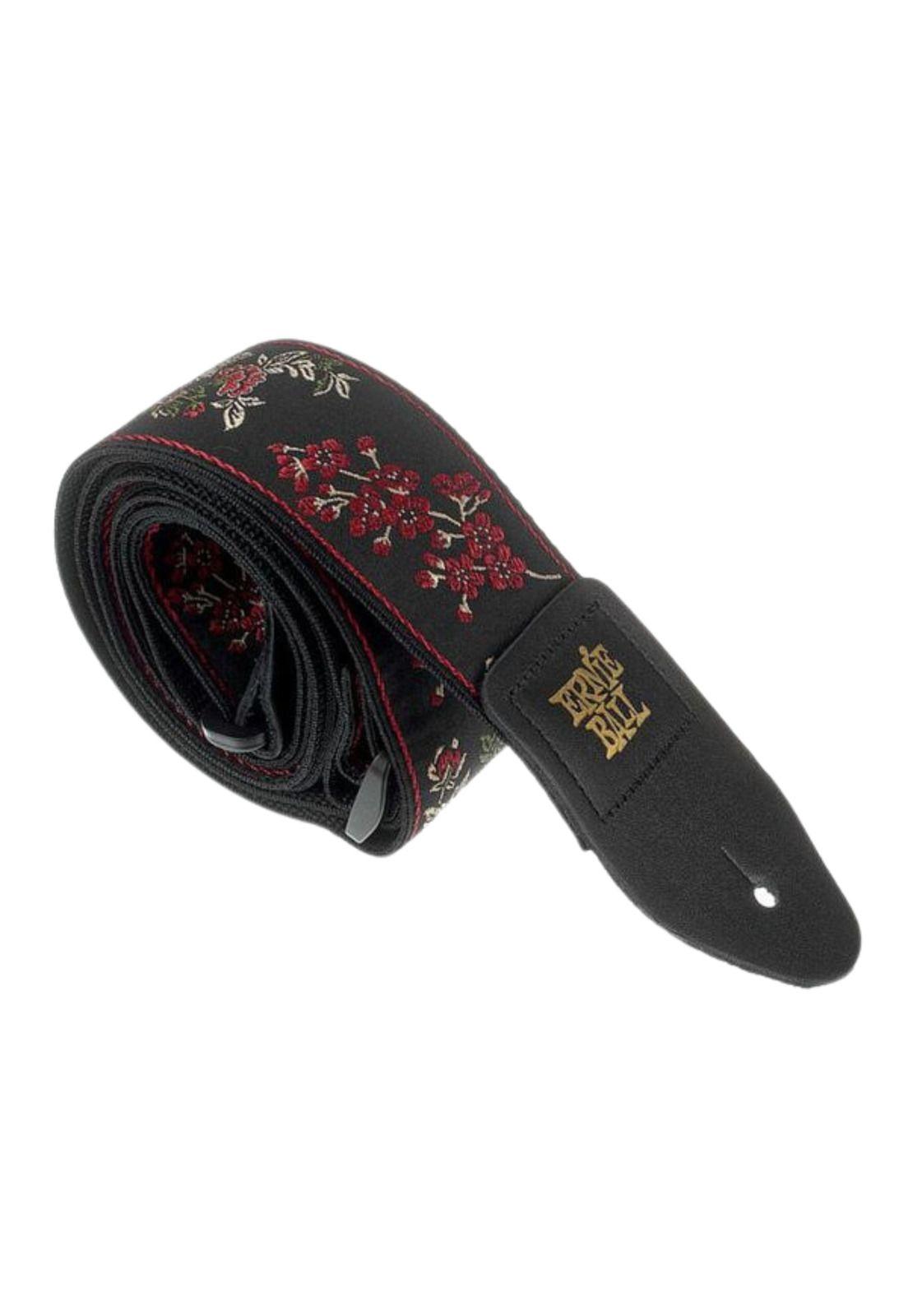 CORREA DE GUITARRA ERNIE BALL RED ROSE JACQUARD P04142-2